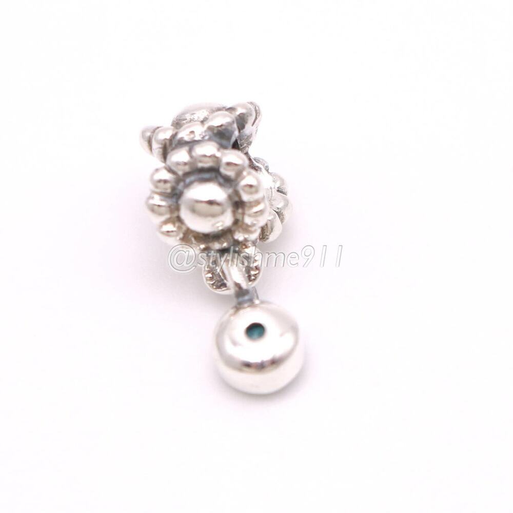 Authentic PANDORA Retired Blue Dew Drop Dangle Charm - Picture 9 of 10